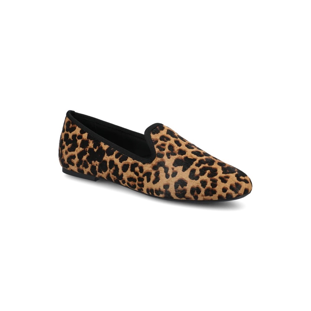Birdies The Starling Leopard Haircalf Loafers Flats Womens 6 Animal Print NEW